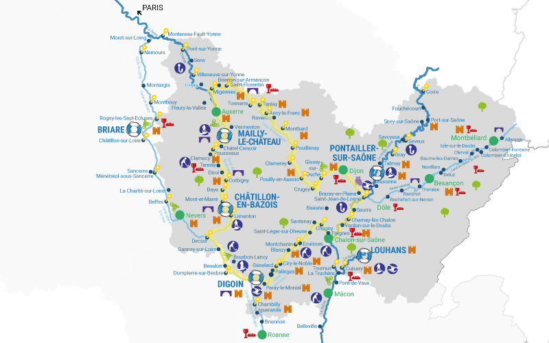 Carte Bourgogne